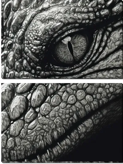 Модульная картина Крокодил №56