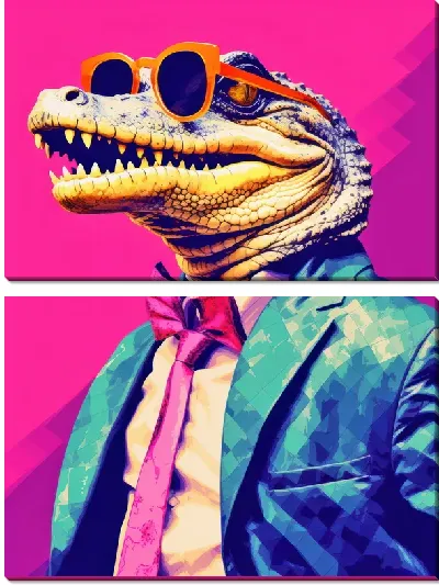 Модульная картина Крокодил №59