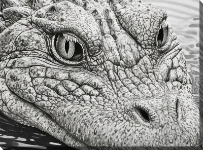 Картина маслом Крокодил №60