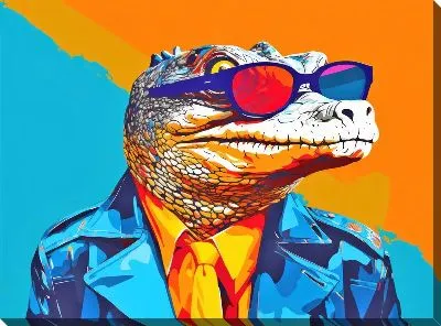 Картина маслом Крокодил №62