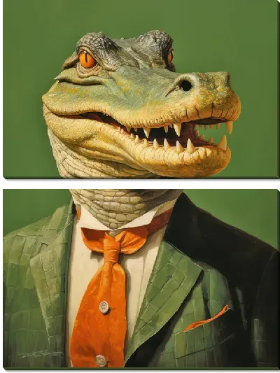 Модульная картина Крокодил №66