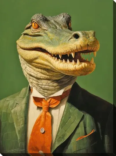 Картина маслом Крокодил №66