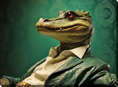 Картина маслом Крокодил №68