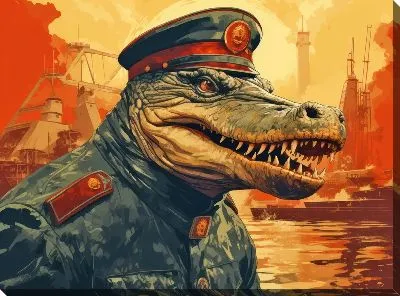 Картина маслом Крокодил №70