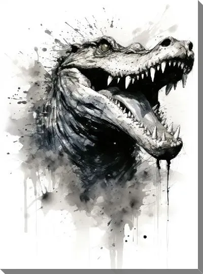 Картина маслом Крокодил №72