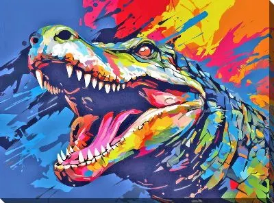 Картина маслом Крокодил №73
