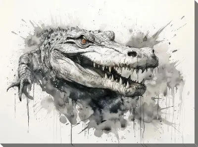 Картина маслом Крокодил №75