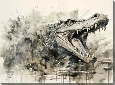 Картина маслом Крокодил №76