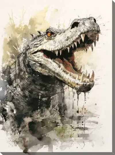 Картина маслом Крокодил №78