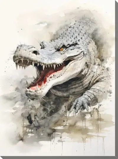 Картина маслом Крокодил №80