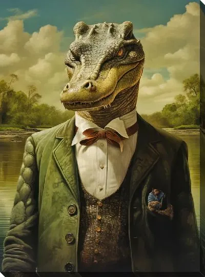 Картина маслом Крокодил №81