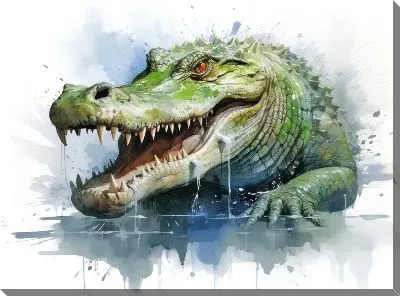 Картина маслом Крокодил №82