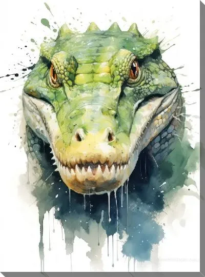 Картина маслом Крокодил №83