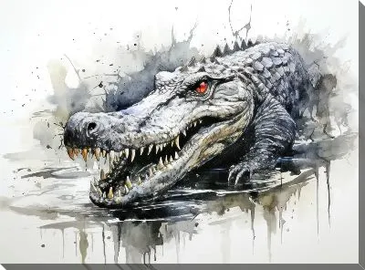 Картина маслом Крокодил №84