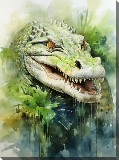 Картина маслом Крокодил №87