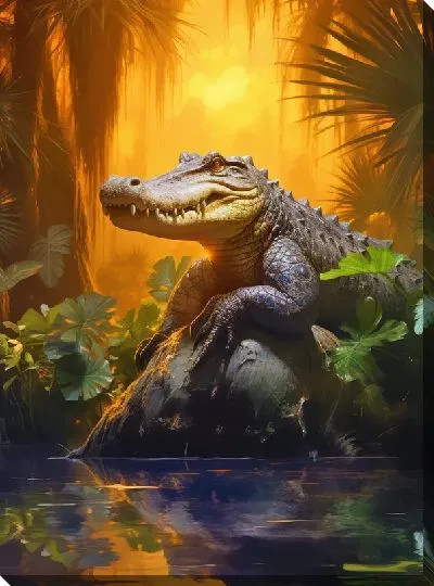 Картина маслом Крокодил №89