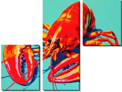 Модульная картина Рак в стиле поп-арт №1