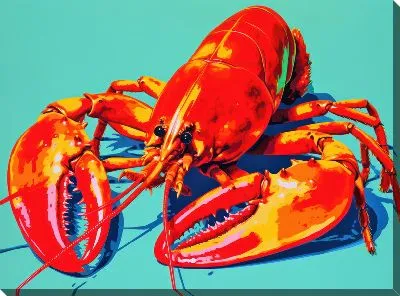Картина маслом Рак в стиле поп-арт №1