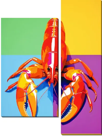 Модульная картина Рак в стиле поп-арт №2