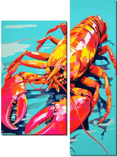Модульная картина Рак в стиле поп-арт №3