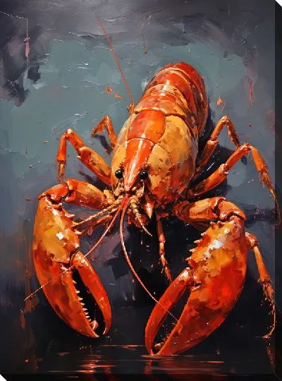 Картина маслом Рак №4