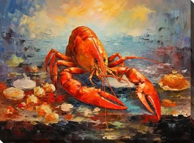 Картина маслом Рак №12