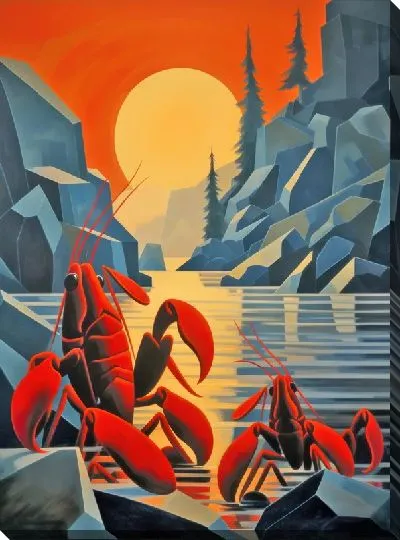 Картина маслом Рак №19