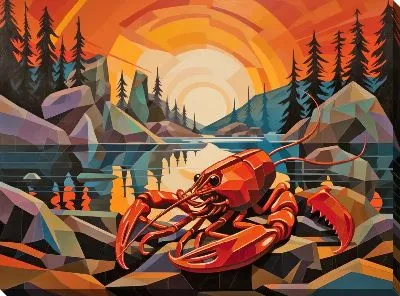 Картина маслом Рак №23