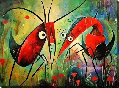 Картина маслом Рак №25