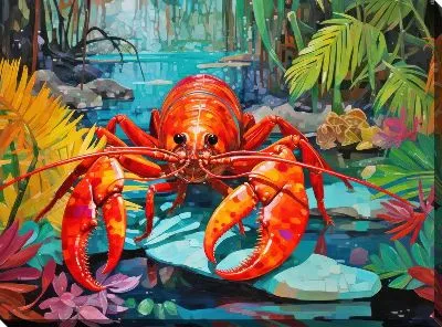 Картина маслом Рак №36