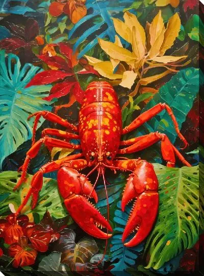Картина маслом Рак №38