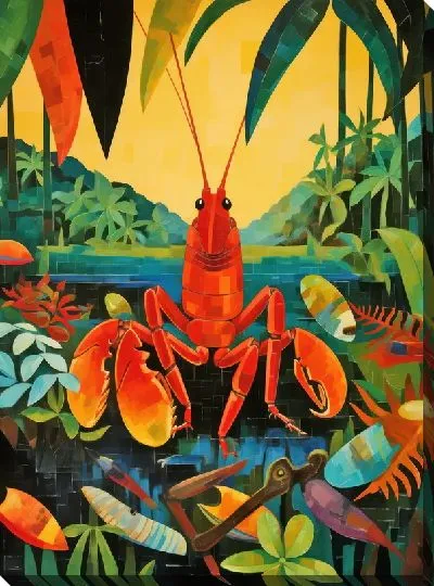 Картина маслом Рак №39