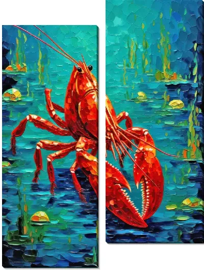 Модульная картина Рак №44