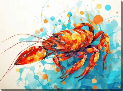 Картина маслом Рак №52