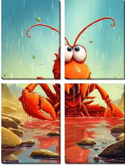 Модульная картина Рак №60