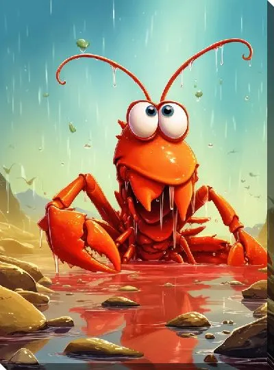 Картина маслом Рак №60