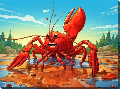 Картина маслом Рак №62