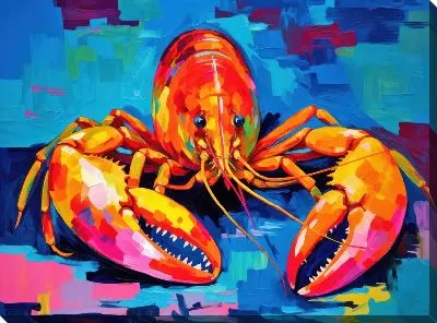 Картина маслом Рак в стиле арт №13