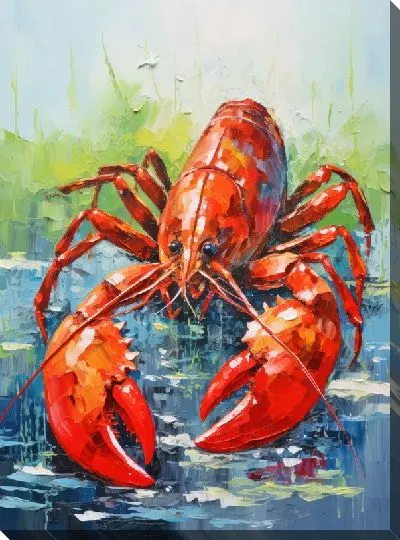 Картина маслом Рак №77