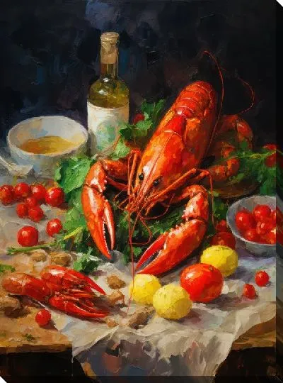 Картина маслом Рак №78