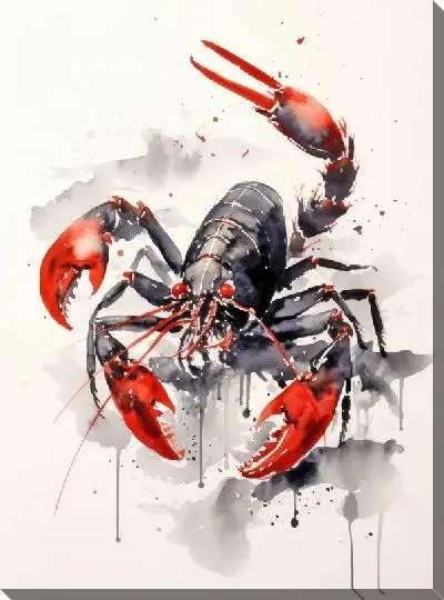 Картина маслом Рак №98