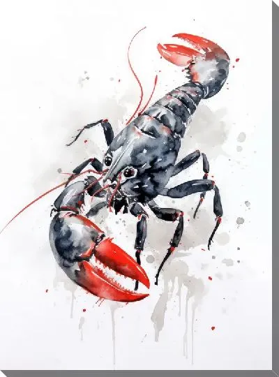 Картина маслом Рак №100