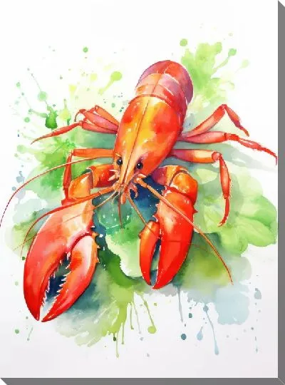 Картина маслом Рак №104