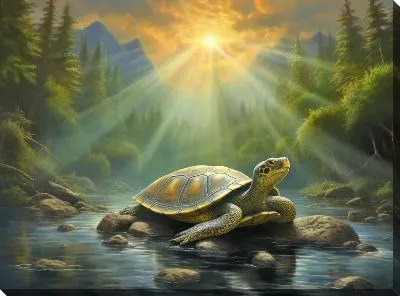 Картина маслом Черепаха №10