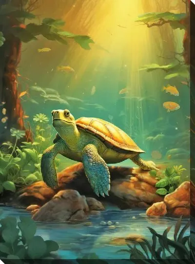 Картина маслом Черепаха №12