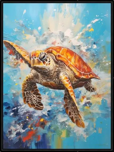 Картина Черепаха в стиле арт №2