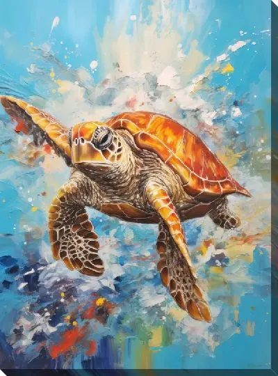 Постер Черепаха в стиле арт №2