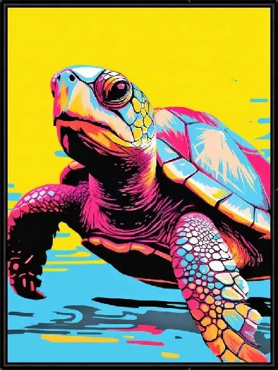 Картина Черепаха в стиле поп арт №2