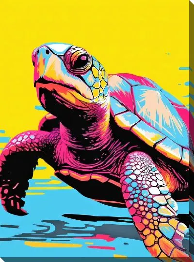 Постер Черепаха в стиле поп арт №2