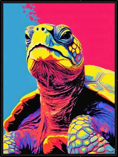 Картина Черепаха в стиле арт №12